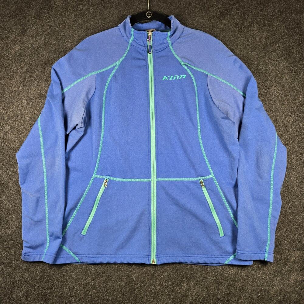 Klim Jacket Femme Large Blue Lightweight Easy Care Motor Biking Hiking Active